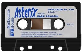 Cartridge artwork for Asterix And The Magic Cauldron on the Sinclair ZX Spectrum.