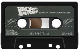 Cartridge artwork for Back To The Future on the Sinclair ZX Spectrum.