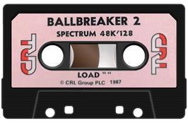 Cartridge artwork for Ball Breaker on the Sinclair ZX Spectrum.