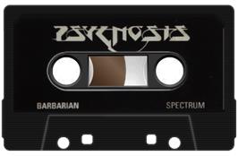 Cartridge artwork for Barbarian (Palace Software) on the Sinclair ZX Spectrum.