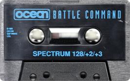Cartridge artwork for Battle Command on the Sinclair ZX Spectrum.