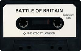Cartridge artwork for Battle of Britain on the Sinclair ZX Spectrum.