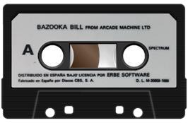 Cartridge artwork for Bazooka Bill on the Sinclair ZX Spectrum.