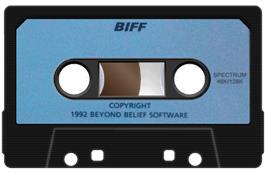 Cartridge artwork for Biff on the Sinclair ZX Spectrum.