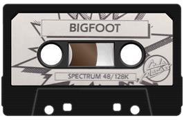 Cartridge artwork for Bigfoot on the Sinclair ZX Spectrum.