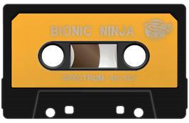 Cartridge artwork for Bionic Ninja on the Sinclair ZX Spectrum.