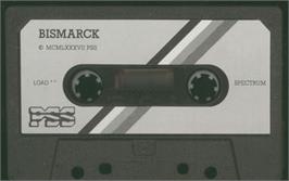 Cartridge artwork for Bismarck on the Sinclair ZX Spectrum.