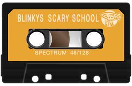 Cartridge artwork for Blinky's Scary School on the Sinclair ZX Spectrum.