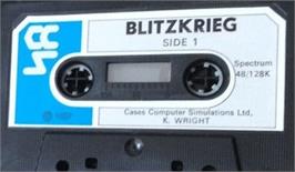 Cartridge artwork for Blitzkrieg on the Sinclair ZX Spectrum.