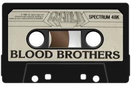 Cartridge artwork for Blood Brothers on the Sinclair ZX Spectrum.