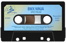 Cartridge artwork for Bmx Ninja on the Sinclair ZX Spectrum.