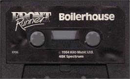 Cartridge artwork for Boiler House on the Sinclair ZX Spectrum.