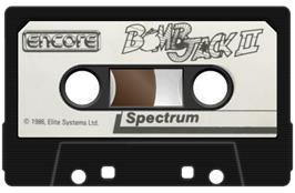 Cartridge artwork for Bomb Jack 2 on the Sinclair ZX Spectrum.