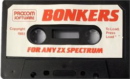Cartridge artwork for Bonkers on the Sinclair ZX Spectrum.