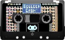 Cartridge artwork for Boulder Dash on the Sinclair ZX Spectrum.