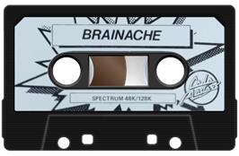Cartridge artwork for Brainache on the Sinclair ZX Spectrum.