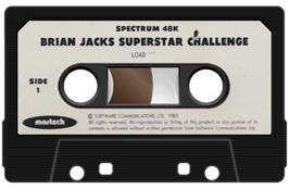 Cartridge artwork for Brian Jacks Superstar Challenge on the Sinclair ZX Spectrum.