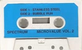 Cartridge artwork for Bubble Run on the Sinclair ZX Spectrum.