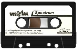 Cartridge artwork for Buggy Boy on the Sinclair ZX Spectrum.