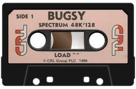 Cartridge artwork for Bugsy on the Sinclair ZX Spectrum.