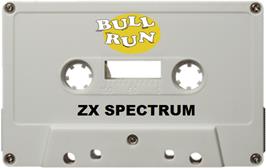 Cartridge artwork for Bull Run on the Sinclair ZX Spectrum.