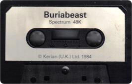 Cartridge artwork for Buriabeast on the Sinclair ZX Spectrum.