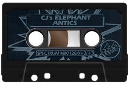 Cartridge artwork for CJ's Elephant Antics on the Sinclair ZX Spectrum.