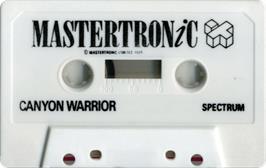 Cartridge artwork for Canyon Warrior on the Sinclair ZX Spectrum.