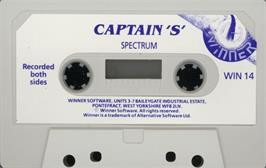 Cartridge artwork for Capitán Sevilla on the Sinclair ZX Spectrum.