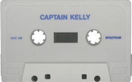 Cartridge artwork for Captain Kelly on the Sinclair ZX Spectrum.