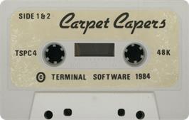 Cartridge artwork for Carpet Capers on the Sinclair ZX Spectrum.