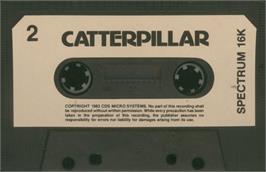 Cartridge artwork for Caterpillar on the Sinclair ZX Spectrum.