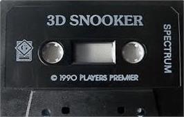 Cartridge artwork for Championship 3d Snooker on the Sinclair ZX Spectrum.