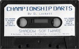 Cartridge artwork for Championship Darts on the Sinclair ZX Spectrum.