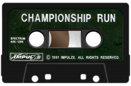 Cartridge artwork for Championship Run on the Sinclair ZX Spectrum.