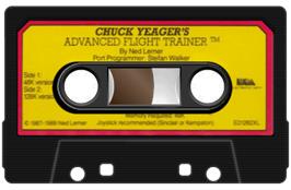 Cartridge artwork for Chuck Yeager's Advanced Flight Trainer on the Sinclair ZX Spectrum.