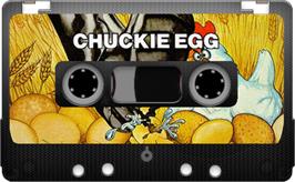 Cartridge artwork for Chuckie Egg on the Sinclair ZX Spectrum.