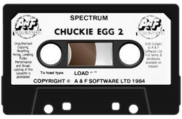 Cartridge artwork for Chuckie Egg 2 on the Sinclair ZX Spectrum.