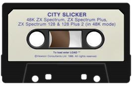 Cartridge artwork for City Slicker on the Sinclair ZX Spectrum.