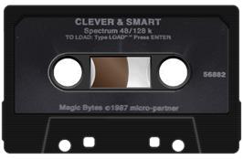 Cartridge artwork for Clever And Smart on the Sinclair ZX Spectrum.