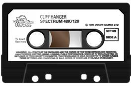 Cartridge artwork for Cliff Hanger on the Sinclair ZX Spectrum.