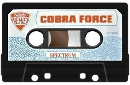 Cartridge artwork for Cobra Force on the Sinclair ZX Spectrum.
