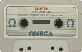 Cartridge artwork for Copter on the Sinclair ZX Spectrum.