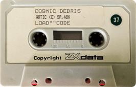 Cartridge artwork for Cosmic Debris on the Sinclair ZX Spectrum.