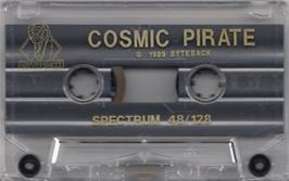 Cartridge artwork for Cosmic Pirate on the Sinclair ZX Spectrum.