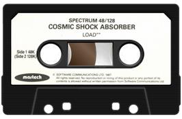 Cartridge artwork for Cosmic Shock Absorber on the Sinclair ZX Spectrum.