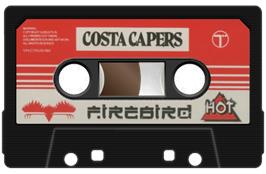 Cartridge artwork for Costa Capers on the Sinclair ZX Spectrum.