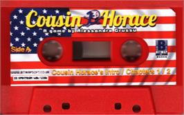 Cartridge artwork for Cousin Horace on the Sinclair ZX Spectrum.
