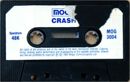 Cartridge artwork for Crash on the Sinclair ZX Spectrum.