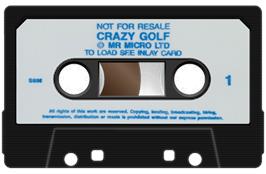 Cartridge artwork for Crazy Golf on the Sinclair ZX Spectrum.